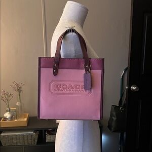 Coach colorblock Pink Leather Tote